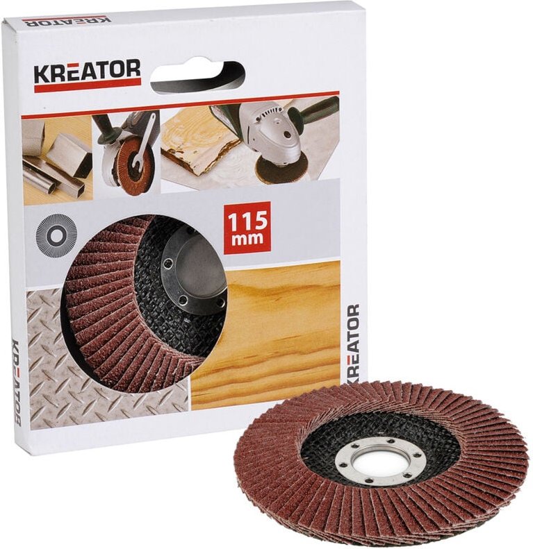 Korund-Fächerscheibe - Korn 80 - Ø 115 mm Kreator