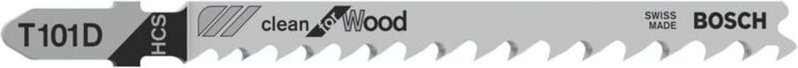 Stichsägeblatt t 101 d Clean for Wood, 100er-Pack - Bosch