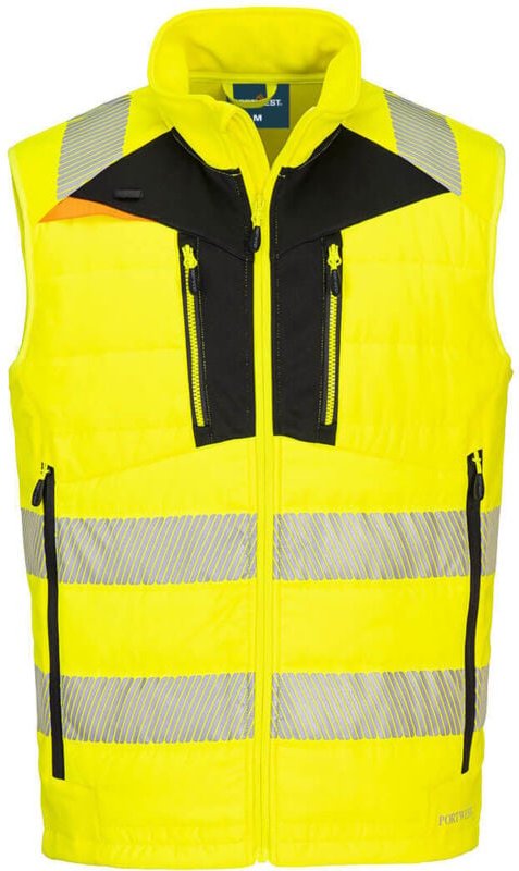 Softshell-Weste Hochsichtbarkeit DX4 Gelb/Schwarz 2XL