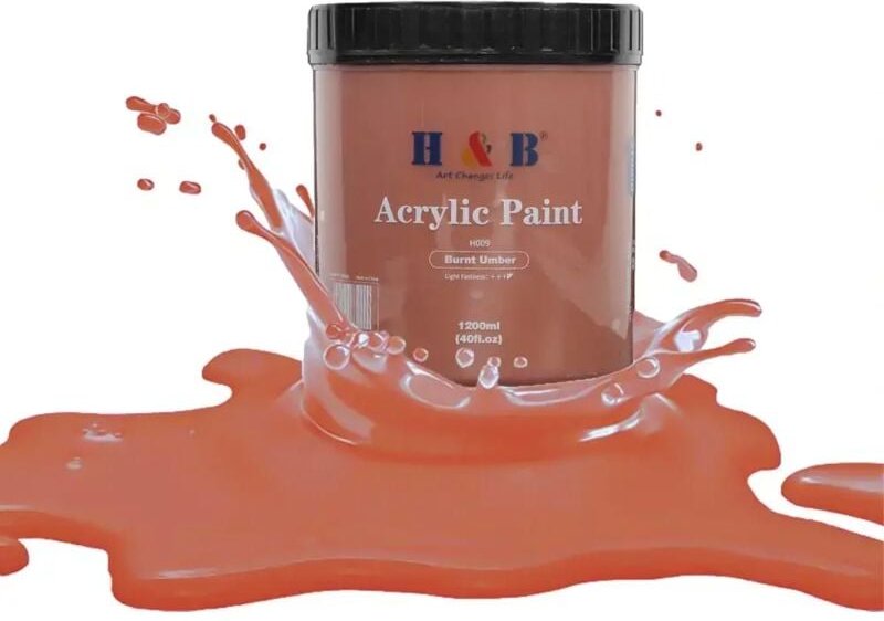 Acrylfarbe 1200 ml - Braun / Gebrannte Umbra