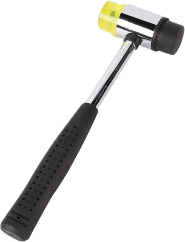 Ersandy - Gummihammer, Doppelkopf-Montagehammer, doppelseitiger Hammer, Durchmesser 35 mm, Aluminiumhammer, Werkzeuge, R...