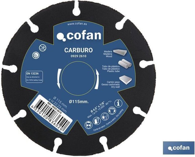 Cofan - Spezial-Hartmetallscheibe für weiche Materialien Ø125x1 mm
