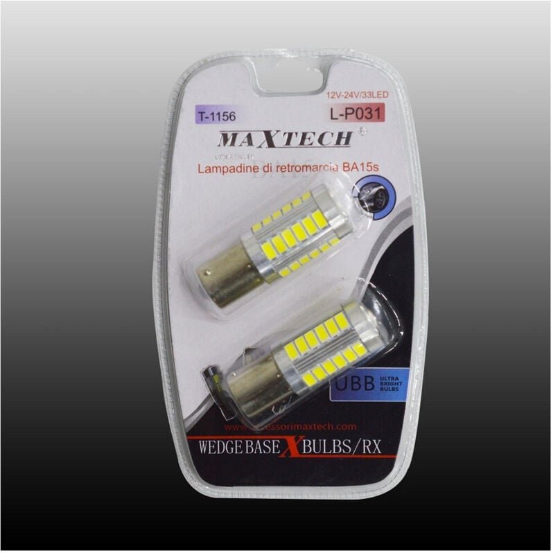 Maxtech - Trade Shop - ultrahelle BA15S 12V - 24V / 33LED rückfahrlampen L-P031 -