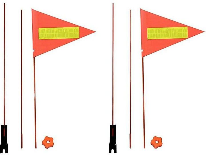 2er-Set Fahrrad mit Glasfaserstangen-Montagehalterung, einstellbarer Länge, langlebiges Sicherheitsschild zum Spielen im...