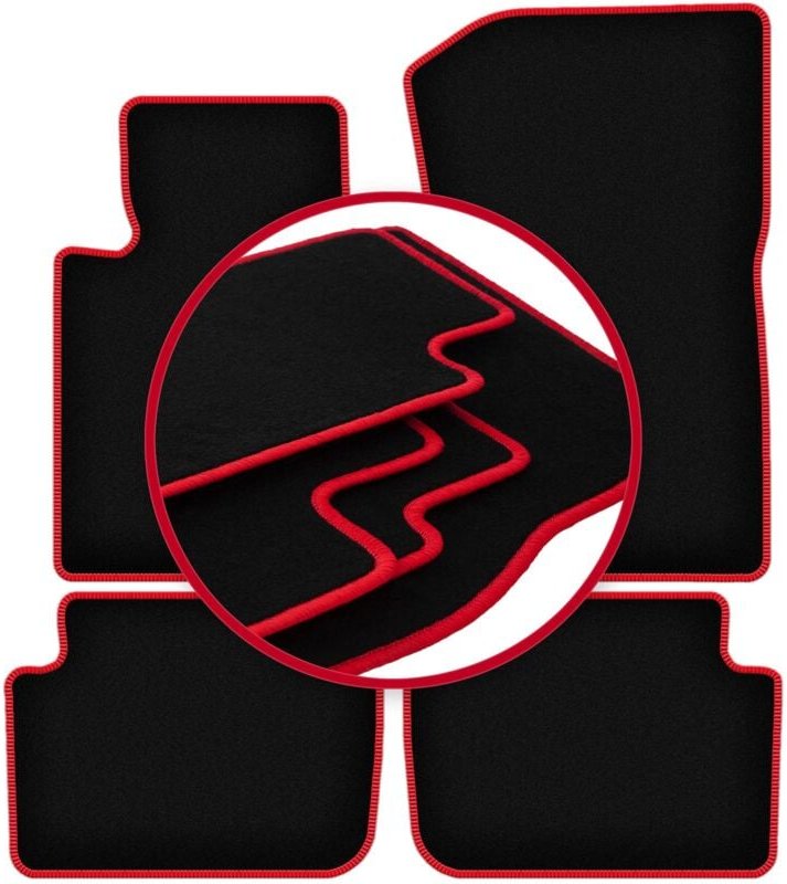 CARLUX-RED Autofußmatten für: BMW X3 E83 SUV (2003-2010)