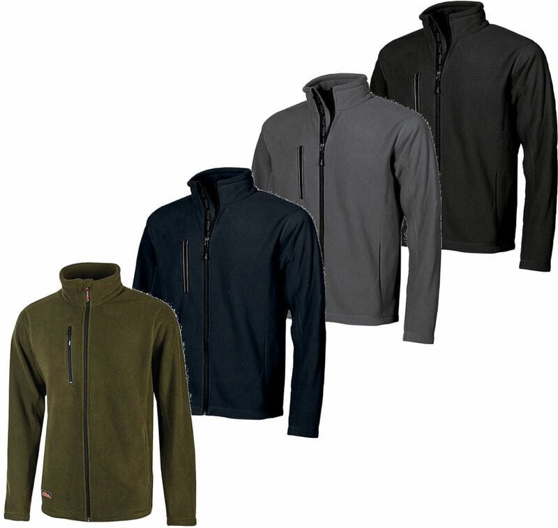 Thumbnail - Fleece-Sweatshirts mit U-Power Warm-Reißverschluss - XL - Schwarze