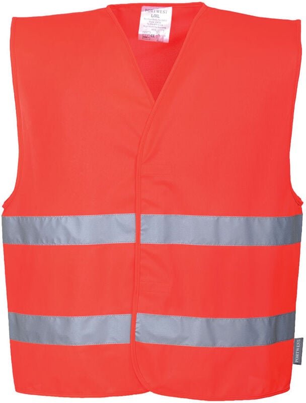 Doppelstreifen-Rote Weste L/XL