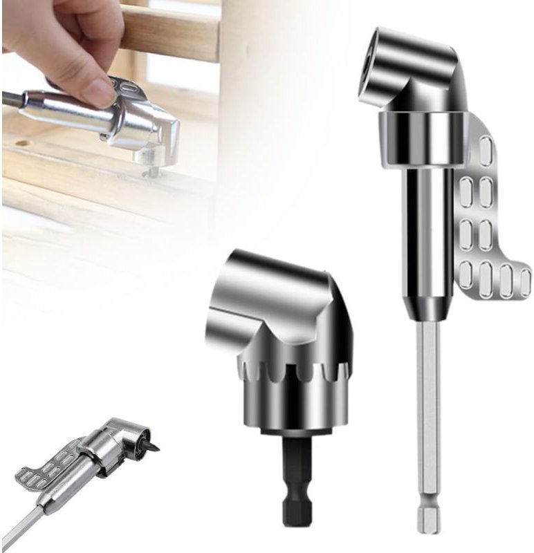 105° rechtwinkliger Bohradapter, Winkelschraubendreher-Adapter, Winkelschraubendreher, multifunktionaler Winkelbithalter...