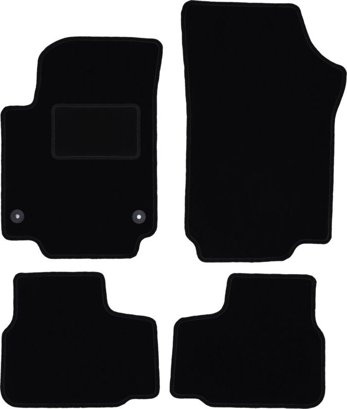 Schwarze Veloursmatten für: Skoda Citigo Fließheck (2011-)