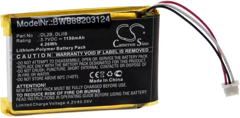 Vhbw - Akku Ersatz für 3GEN DL2B, dliib für Medizintechnik (1150mAh, 3,7V, Li-Polymer)