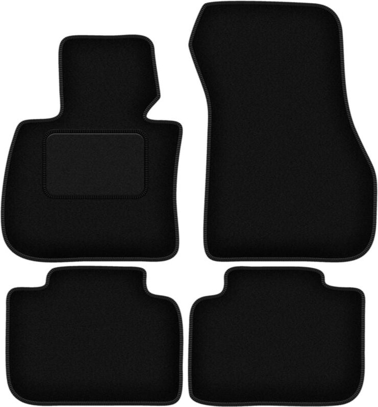 Schwarze Velours-Fußmatten für: BMW X1 F48 FL SUV (2015-)