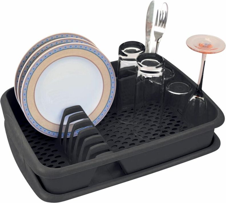 Novaliv - Abtropfwanne Abtropfgestell und Abtropfschale Anthrazit