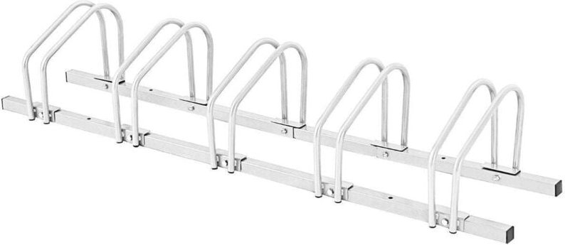 Thumbnail - Fahrradstander standparker bodenstander aufstellstander mit 5 fahrrad stellplatze silber