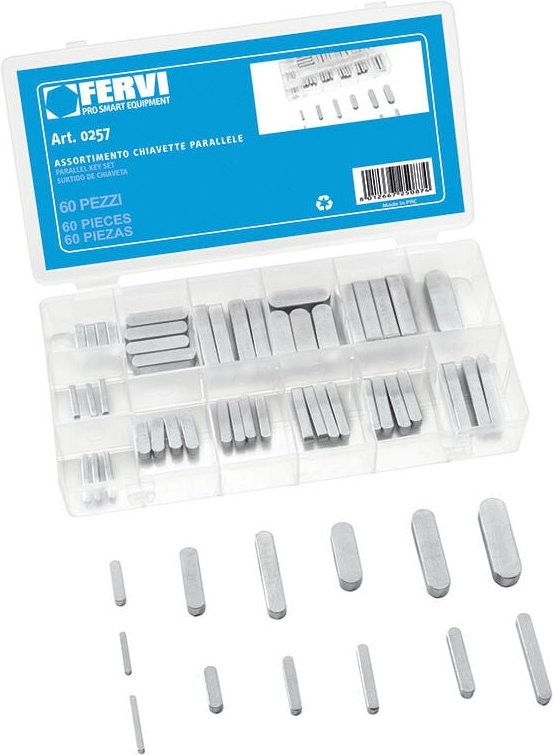 60 tlg passfeder federkeile nabenfeder wellefeder Fervi 0257
