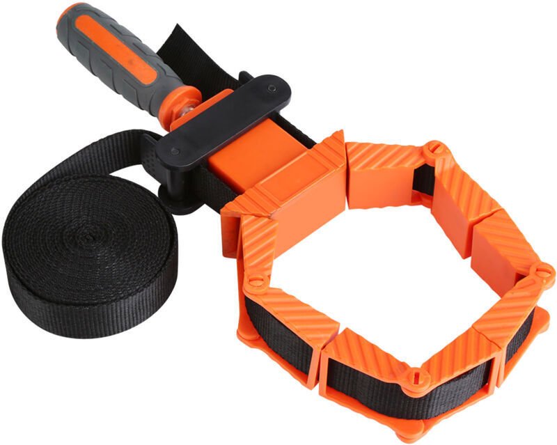 4M Bandklemme für die Holzbearbeitung, Eckklemme mit Ratsche, Gehrungsschraubstock, Einrahmungswerkzeug