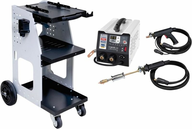 Kit Set Gys Spot Pro 400 Ausbeulspotter Für Stahl + Gys Wagen Universal 800
