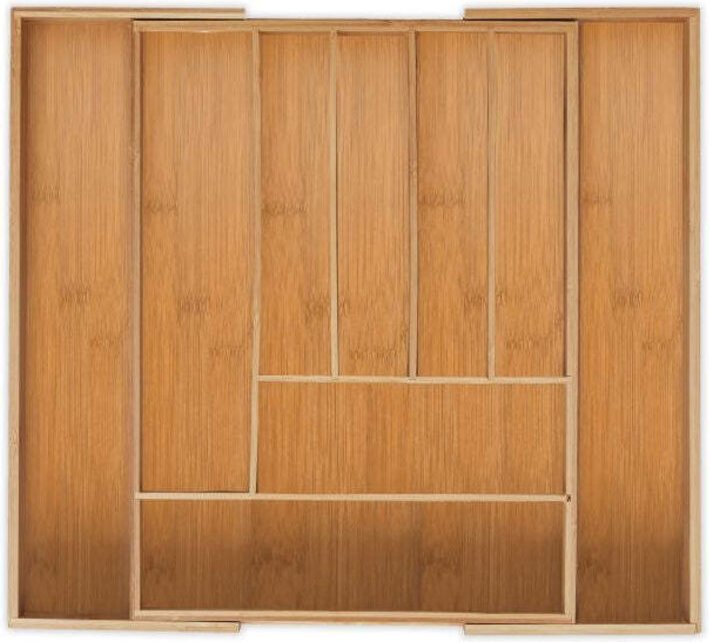 Ausziehbarer besteckkasten aus bambus