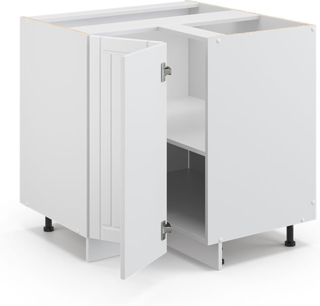 Thumbnail - Vicco - Eckunterschrank Fame-Line, Weiß Landhaus, 80.5 cm, ap Anthrazit