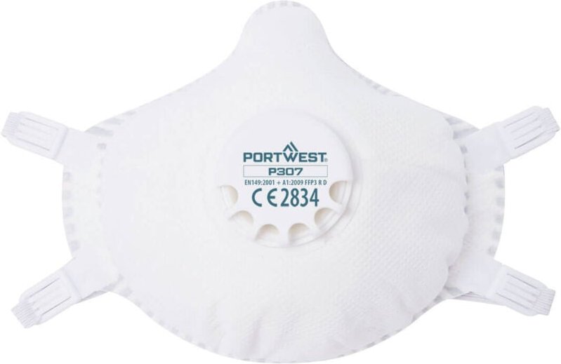 Box mit 5 wiederverwendbaren FFP3 Ultimate Masken mit Ventil, Weiß