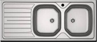 Einbauspüle aus Edelstahl – 2C/1E rel 621 – 1160 x 500 mm – 898823 - Franke