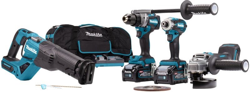 KIT MAKITA DK0126G401 : DF001G + TD001G + GA005G + JR001G + 2 x BL4040 + DC40RA