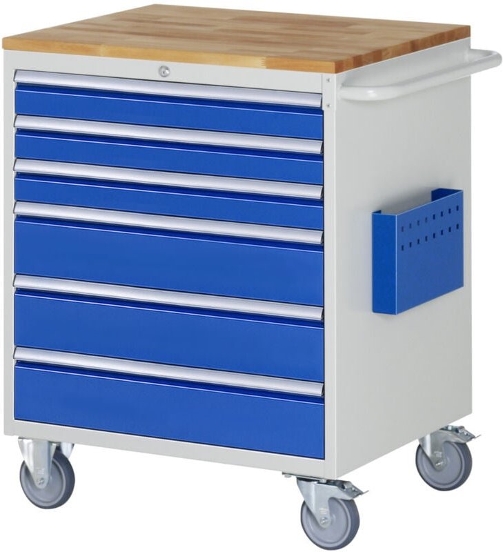 Montagewagen Buche-Top 6 x Schublade-XL 3x90, 3x150mm BxTxH 770x650x975 mm - RAU