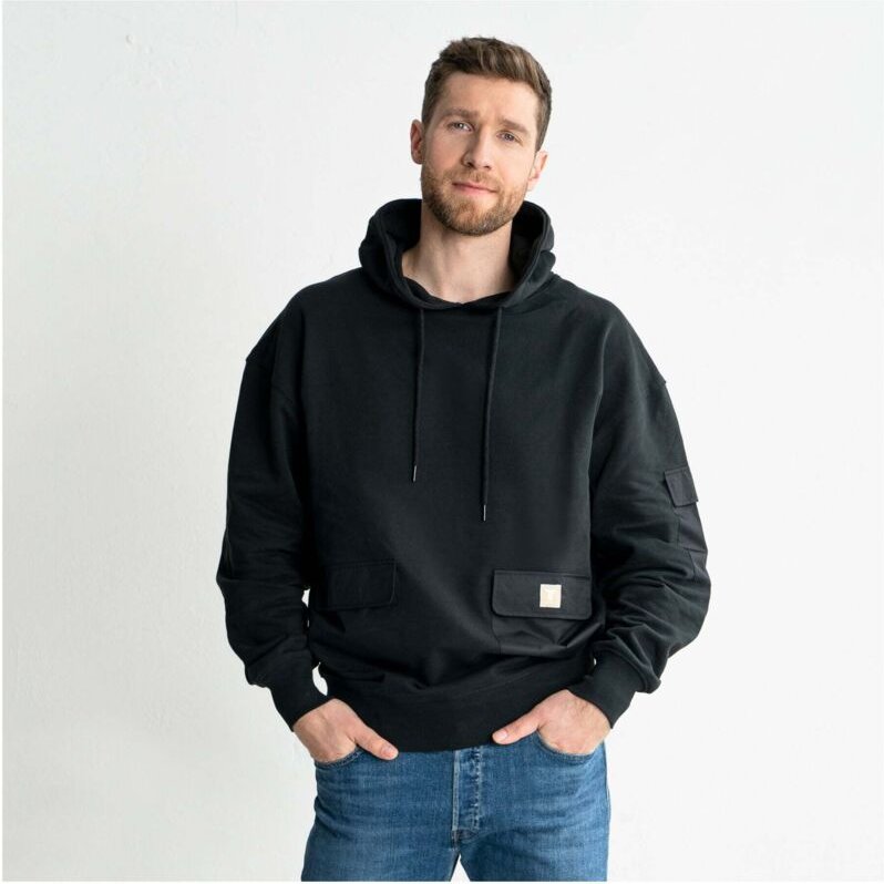 Heavy Hoodie Functional Pocket organic cotton xl Black - Stier