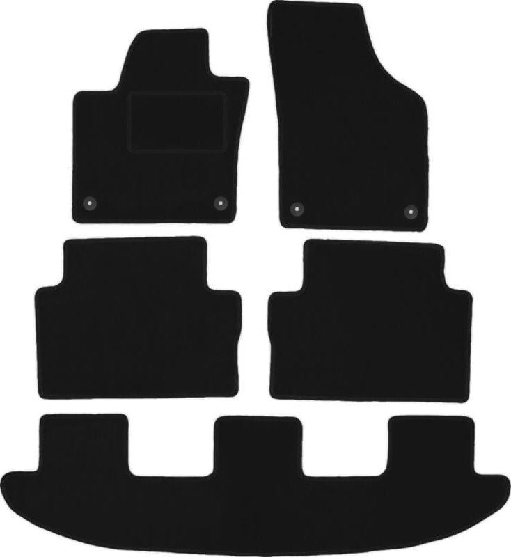 Schwarze Veloursmatten für: Volkswagen Sharan II Minivan (2010-)