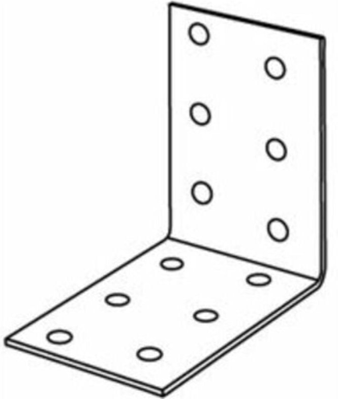 FP - art 81507 Lochplattenwinkel Stahl 80 x 80 x 60 sendzimirverz. fs 50 Stk