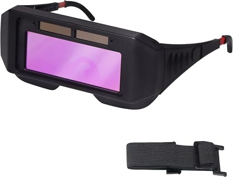 LCD-Schweißschutzbrille, Sonnenschutz, automatische Verdunkelung, mit verstellbarem Schirm und 2 Sensoren, für WIG-, MIG...