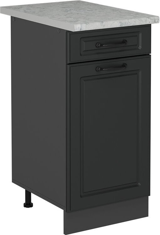 Vicco - Küchenunterschrank R-Line, Anthrazit Landhaus, 40 cm ap Marmor