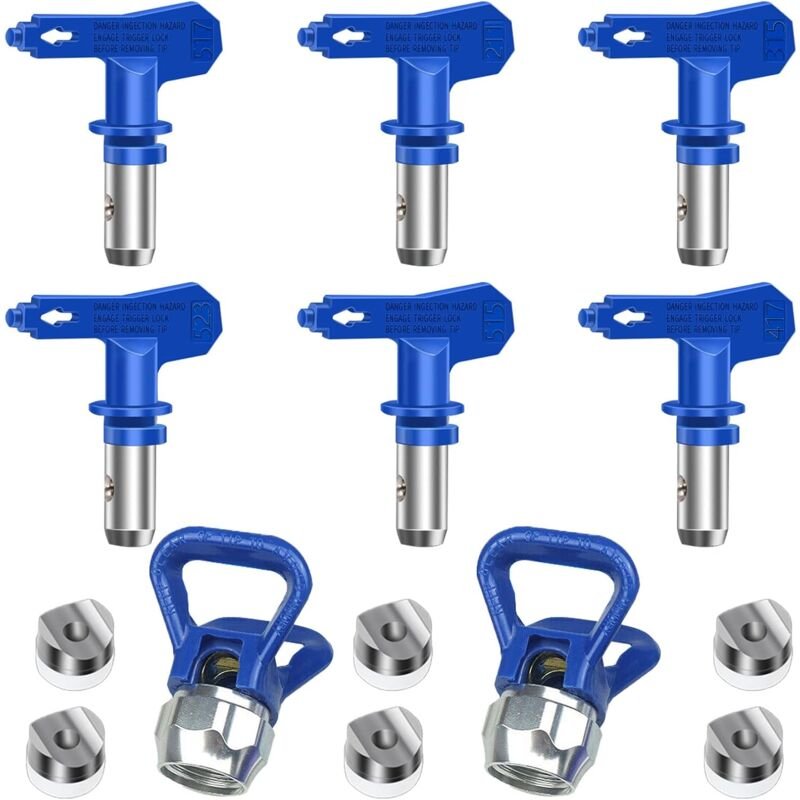 Stück Airless-Sprühdüse, umkehrbare Airless-Sprühdüsen, Airless-Düse für Hochdruck-Farbspritzpistole (Typ 211, 315, 417,...