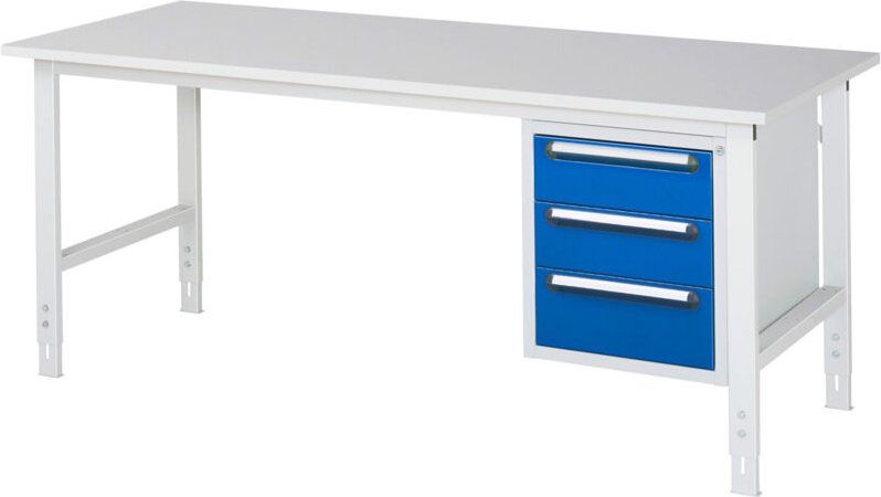 Rau Arbeitstisch Tom höhenverstellbar KM06, B2000xT800xH760-1080mm, M-Platte-22mm