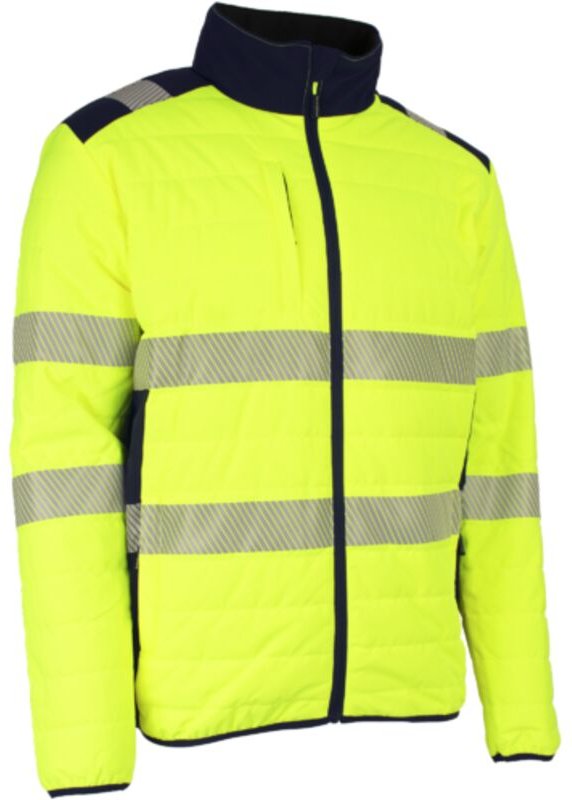 Steppjacke mit Reißverschluss Hochsichtbarkeit FLAKE – Neon Gelb XXL