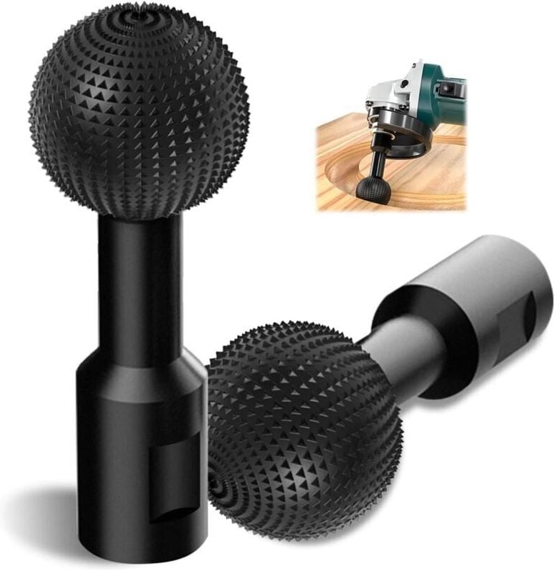 Thumbnail - Odipie - Sphärischer Fräser für Holzskulpturen – Schnitzwerkzeug auf Metall, Holzfräser – Hartmetallfräser – 10 mm Holzs...