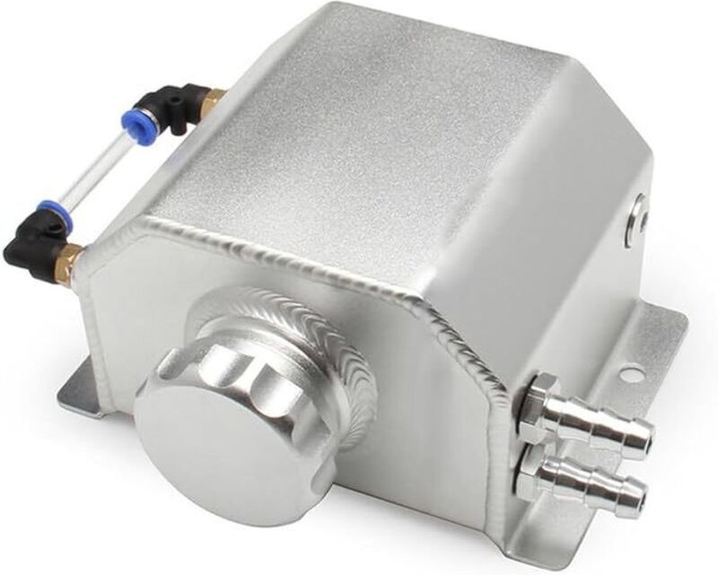 Shining House - Kühlmittel-Ausgleichsbehälter, Aluminium-Auto-Kühlmittel-Überlauf-Ausgleichsbehälter 1L