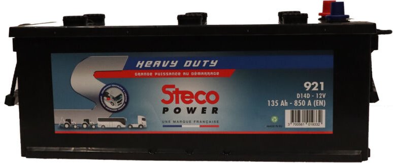 Batterie 12V 135Ah 850A 509x175x208 mm heavy duty stecopower - 921
