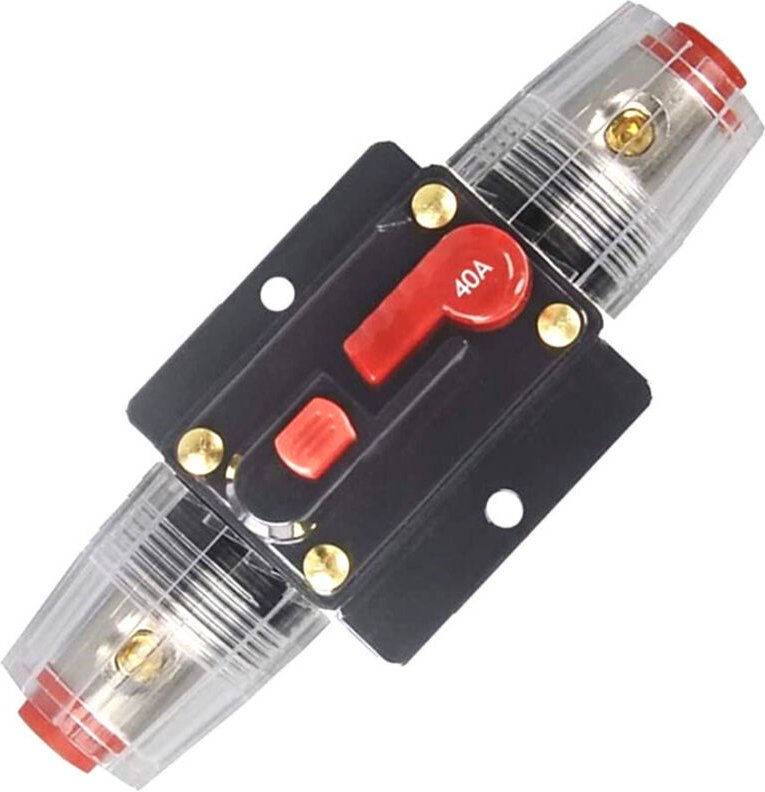 40-A-Leistungsschalter, 40-A-Inline-Sicherungshalter, 12 V – 51 V DC, manuelle Reset-Taste für Auto-Audio-Soundverstärke...