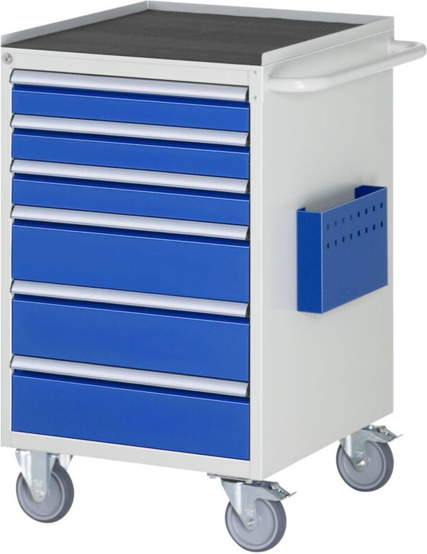 Montagewagen Metall-Top 6 x Schublade-L 3x90, 3x150mm BxTxH 580x650x975 mm - RAU