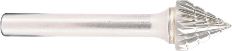 Projahn Hartmetallfräser, Form J Kegel 60° d1 12.7 mm, Schaftd. 6.0 mm Kreuzverzahnung