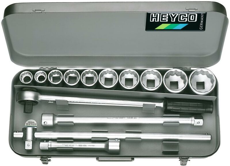 Heyco - 101-60-AF Steckschlüssel-Garnitur, 14-tlg., 3/4'
