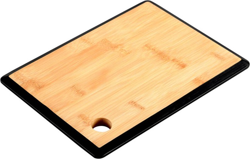 Schneidebrett aus Babus mit Griff, schwarz