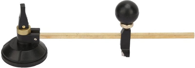 Verstellbarer Kreisglasschneider mit 6-Rad-Kompass und Saugnapf für präzise Kreisschnitte bis zu 80 cm (40 cm Durchmesse...