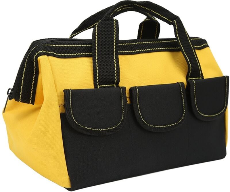 Werkzeug-Aufbewahrungstasche, 40,6 cm, breite Öffnung, robust, wasserdicht, tragbar, Gelb - Ej.life