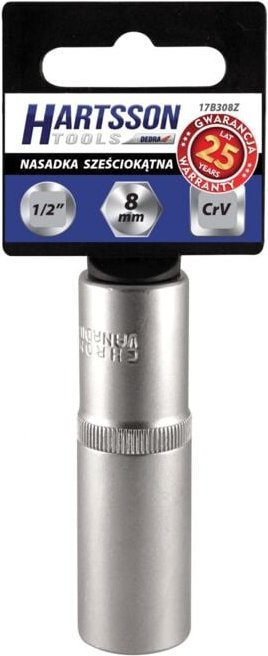 Thumbnail - DEDRA 1/2" 6-Kant-Steckschlüssel, 14 mm - lang, langlebig
