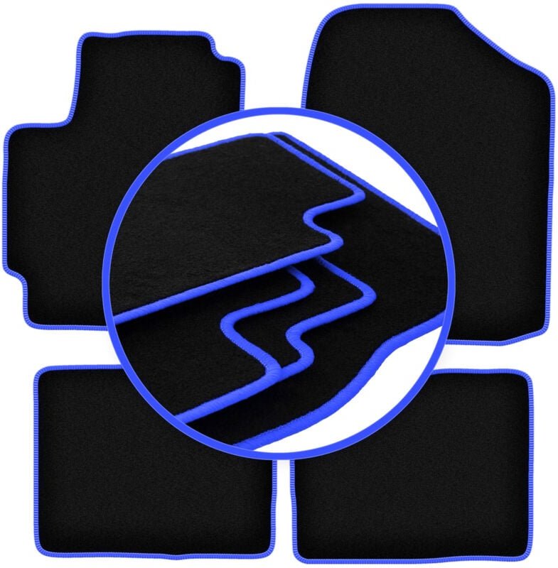 CARLUX-BLUE Autofußmatten für: Daihatsu Sirion III M300 Fließheck (2004-2010)