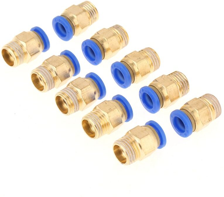 Ej.life - Pneumatische Verbindungsstück, 8 mm, 1/4 bsp, Schnellkupplungen, Druckluftanschluss, gerade, 10 Stück, Schnell...