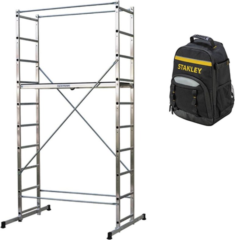 Gerüst für den Hausgebrauch : 3.78m maxi. Arbeitshöhe + Rucksack - 203702-SAC