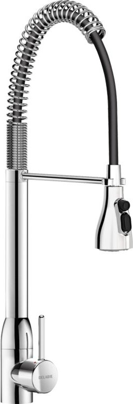 Delabie Geschirrspülbr. niedrig mit 1-Loch-Mischer ohne Auslaufvent.