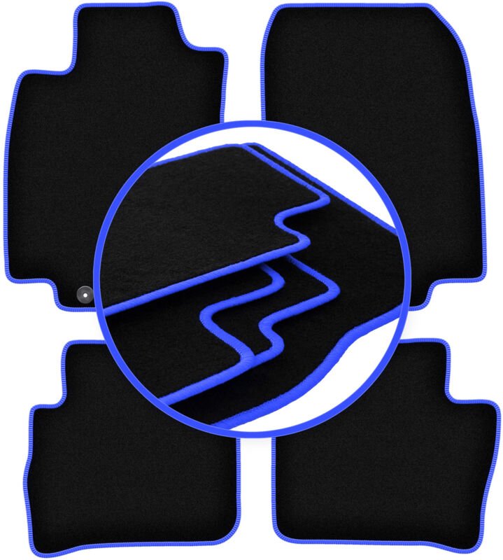 CARLUX-BLUE Automatten für: Nissan Tiida C11 Schrägheck, Limousine (2004-2012)